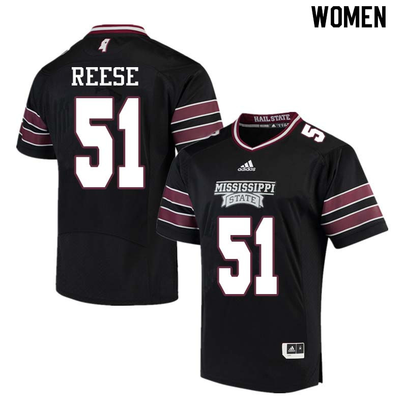 Women #51 Stewart Reese Mississippi State Bulldogs College Football Jerseys Sale-Black
